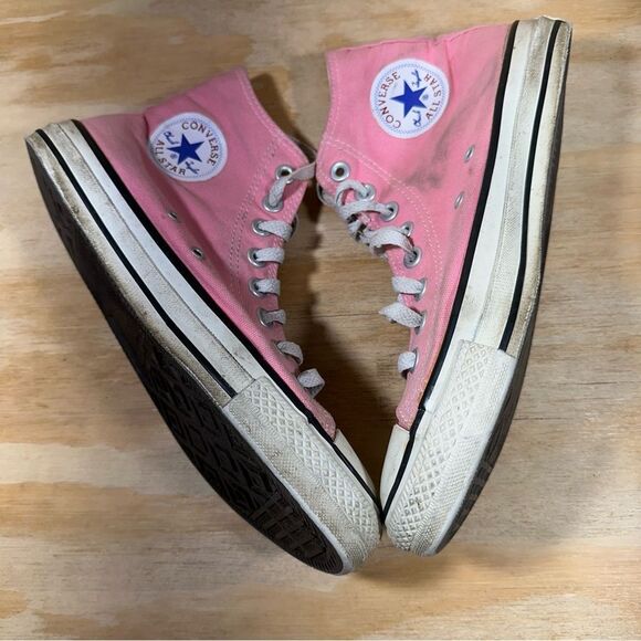 Converse Pink High Top Shoes Women’s Size 10 - Picture 2 of 12